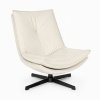 Fauteuil inclinable pivotant en forme de L, rembourré en cuir PU de luxe moderne, avec structure en acier, confortable pour salon et chambre à coucher