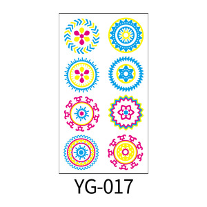 Autocollants de tatouage temporaire UV Glow Neon, art corporel vibrant, motifs lumineux personnalisés pour les festivals, les boîtes de nuit et les fêtes - Product Image 3