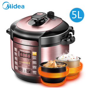 Cuisinière à pression électrique Midea 5L avec cuve intérieure en acier inoxydable, programmable, multifonction, pour usage domestique - Product Image 1