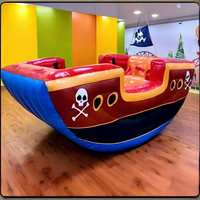 Balançoire gonflable d'intérieur transfrontalière en forme de pirate, de pastèque, de crabe, en PVC, pour aire de jeux pour enfants