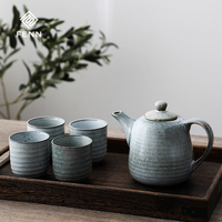 FENN Faible MOQ Théière et cafetière en porcelaine émaillée réactive, ensemble de théières en céramique chinoise vintage avec tasses à thé