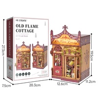 Kit de construction de maison miniature IIECREATE Book Nook DIY SL-47 Château avec interrupteur tactile en bois
