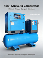 Compresseur d'air à vis lubrifié à aimant permanent à fréquence variable 7,5 kW-22 kW avec moteur à roulement et système 4 en 1 (sécheur, réservoir)