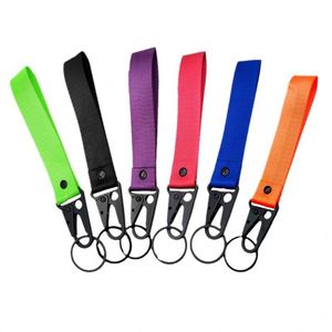 Olecranon Keychain Polyester Woven <b>Ribbon</b> Multifunctional Motorcycle Motorcycle Keychain logo Printing Factory Customization - Product Image 1