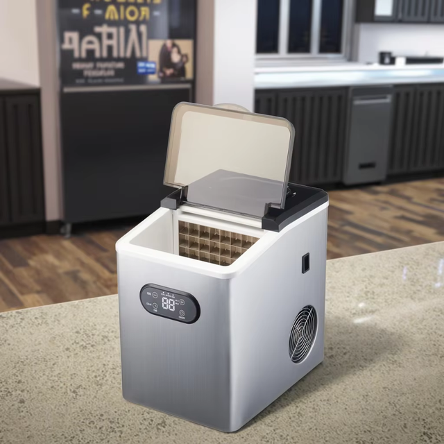 20-25KG Hotel Use Bottle Water Ice Cube Maker Auto Clean Professional Ice Machine with External Water Tank Electric Ice Maker