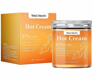 Crème Brûle-Graisse Chauffante pour le Ventre, <span class=keywords><strong>Traitement</strong></span> Anti-Cellulite, Crème Amincissante aux Extraits Naturels, Perte de Poids et Nourrissante pour la Peau - Product Image 1