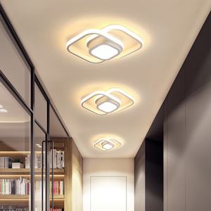 Plafonnier LED nordique moderne à distance cadre en aluminium Pop carré lampe acrylique pour la décoration de la maison petit couloir couloir AC - Product Image 3