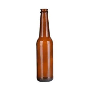 330ml amber boş cam bira şişesi