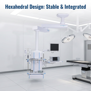 Sistema de colgante de techo de hospital avanzado, torre de elevación quirúrgica de metal de acero con alimentación eléctrica, cuidado mejorado del paciente, sistema de suspensión de techo de hospital, 2 unidades - Product Image 3