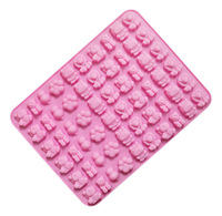 60 piezas de lindo molde cuentagotas de caramelo 60 piezas de gelatina de caramelo de chocolate de frutas y animales, molde de silicona de caramelo QQ