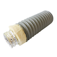 Vente directe fabricant : Conduit flexible d'isolation en fibre de verre et feuille d'aluminium industrielle de 300 mm, personnalisé pour hôpitaux et halls