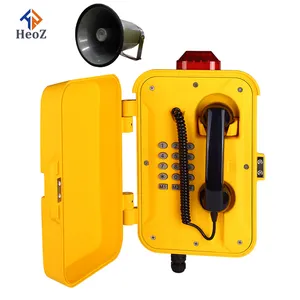 HeoZ Emergency Loud Speaker Telephone Railway Telephone IP67 Waterproof VoIP Phone with Strobe Light