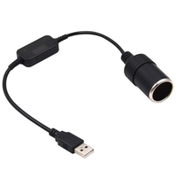 Câble d'alimentation USB 5V vers 12V, adaptateur allume-cigare pour voiture, câble pour caméra embarquée, GPS, détecteur radar, cordon d'alimentation
