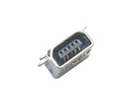 Conector macho de 5 pines Micro USB a Smt 2,0, piezas de metal, conector de puerto de carga de parche de doble fila