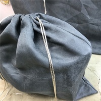 Sacs à poussière en suède synthétique gris avec cordon de serrage, sacs d'emballage en tissu suédé personnalisés, sacs à poussière écologiques de luxe pour bijoux, impression d'écran 001