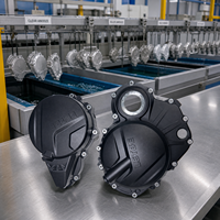 Service de finition de surface métallique sur mesure, polissage de l'aluminium, anodisation, couvercle de moteur de moto, pièces CNC en petites séries OEM ODM