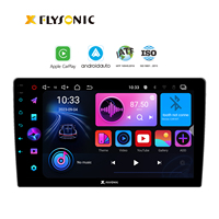 Flysonic 10 pouces 2 Din autoradio Android universel avec 360 °   Lecteur DVD de voiture multimédia GPS Carplay avec processeur 8 cœurs