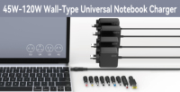 Chargeur mural USB C PD GaN 100W universel pour ordinateur portable, adaptateur GaN PD3.0 pour ordinateur portable, câble fixe CE FCC pour Dell HP Lenovo, logo personnalisé