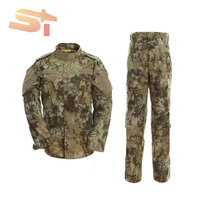 Ensemble uniforme tactique camouflage à manches longues en coton mélangé respirant, coupe-vent et durable pour hommes SIKE