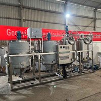 Équipement de raffinerie d'huile végétale à petite échelle, machine de raffinerie d'huile de soja et d'arachide