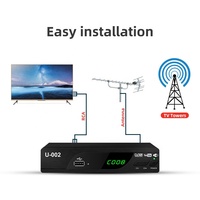 Boîtier Smart TV Afrique HD 1080P, Antenne Tuner TV Numérique Intérieure Longue Portée 174-862 MHz, Convertisseur pour l'Afrique