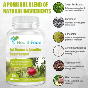 Private Label Fat Burner & Appetite Suppressant Capsules with Chromium Reduces Cravings Supports Fullness Energy Support Capsule - Product Image 6