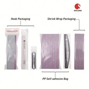 Lime à ongles OEM 100/180 avec logo imprimé, imperméable, durable, demi-lune, émeri pour manucure, céramique violette 80/100 - Product Image 6
