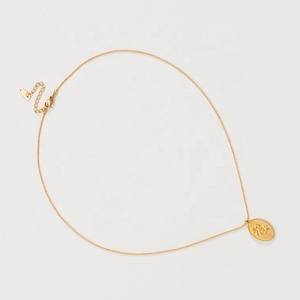 MICCI Wholesale Long Beads Chain <strong>Necklace</strong> Design Stainless Steel PVD Plated 18K Gold Oval <strong>Lily</strong> Flower Pendant <strong>Necklace</strong> for Women - Product Image 6