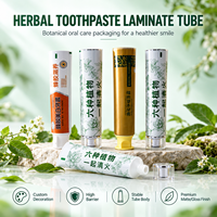 Tube de dentifrice en aluminium et plastique de 15 ml, mini-contenant laminé à presser avec bouchon à vis, impression UV, logo personnalisé
