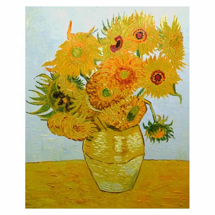 Dafen Paintings Dafen Handmade World Famous Painting Van Gogh Sunflower Home Decoration Reproduction Oil Painting