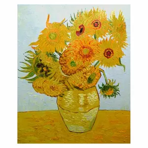 Puento a Mano Mundo famosa pintura de Van Gogh de girasol decoración del hogar pintura reproducción