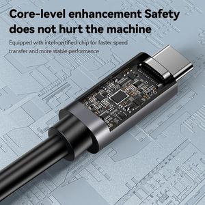Câble SYONG USB5.0, câble Thunderbolt 5 transfert de données 80Gpbs, câble vidéo USB C en alliage d'aluminium de livraison de puissance 240w veste en nylon - Product Image 2