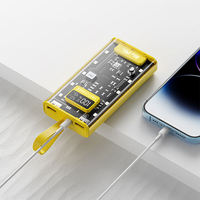 Power Bank daya kustom pabrik PD22.5W pengisian daya cepat 10000mAh 20000mAh kapasitas besar Power Bank dengan tali senter