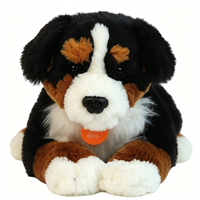 Peluche réaliste de Berger Bernois couché, jouet en peluche en gros, coton PP, en stock, OEM personnalisé, cadeau pour enfants