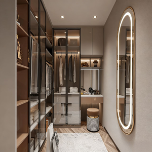 Systèmes de rangement et armoires modernes personnalisés Balom, ensemble de meubles de chambre à coucher de luxe avec dressing intégré et organisateur de garde-robe - Product Image 2