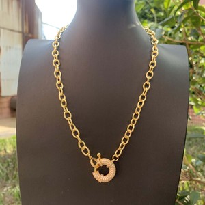 <span class=keywords><strong>Collana</strong></span> LS-L6253 con Chiusura a <span class=keywords><strong>Ferro</strong></span> <span class=keywords><strong>di</strong></span> <span class=keywords><strong>Cavallo</strong></span> in Zirconi, Regalo per le Feste, <span class=keywords><strong>Collana</strong></span> con Cristalli Turchesi e Trasparenti, Gioiello <span class=keywords><strong>di</strong></span> Lusso per Donne - Product Image 4