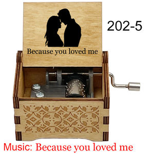 Carillon Vintage '<span class=keywords><strong>Because</strong></span> <span class=keywords><strong>You</strong></span> Loved Me' con Movimento Sankyo, Tema di Film Famosi, Regalo per Fidanzata, Fidanzato, Moglie, San Valentino - Product Image 2