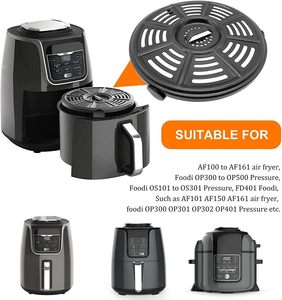 Plaque de cuisson antiadhésive pour friteuse à air Nin-ja 4QT AF101 5.5QT AF150 AF161 Max XL, 8,2 pouces, avec pieds en caoutchouc - Product Image 6