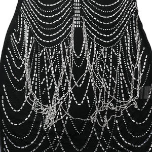 Vestido corto de cena con diamantes de imitación para mujer, vestido de noche modesto, sexy, transparente, 2022 - Product Image 4