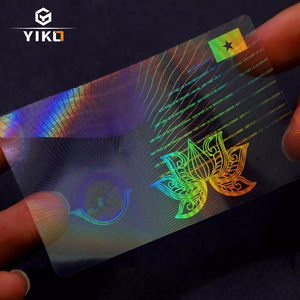 Autocollants en vinyle adhésif <span class=keywords><strong>transparent</strong></span> holographique arc-en-ciel personnalisés par le fabricant, superposition holographique de sécurité - Product Image 1