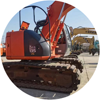 Excavatrice sur chenilles Hitachi ZX135US de 13 tonnes d'occasion à vendre Excavatrice sur chenilles Hitachi 135 d'origine