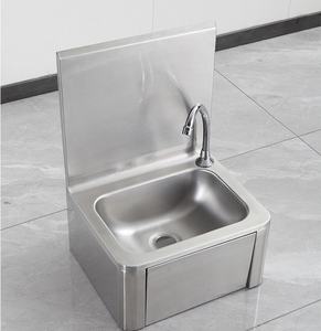 Robinet de cuisine à levier sans contact en acier inoxydable pour évier de préparation de <span class=keywords><strong>restaurant</strong></span>, zone de lavage de vaisselle, eau chaude et froide - Product Image 2