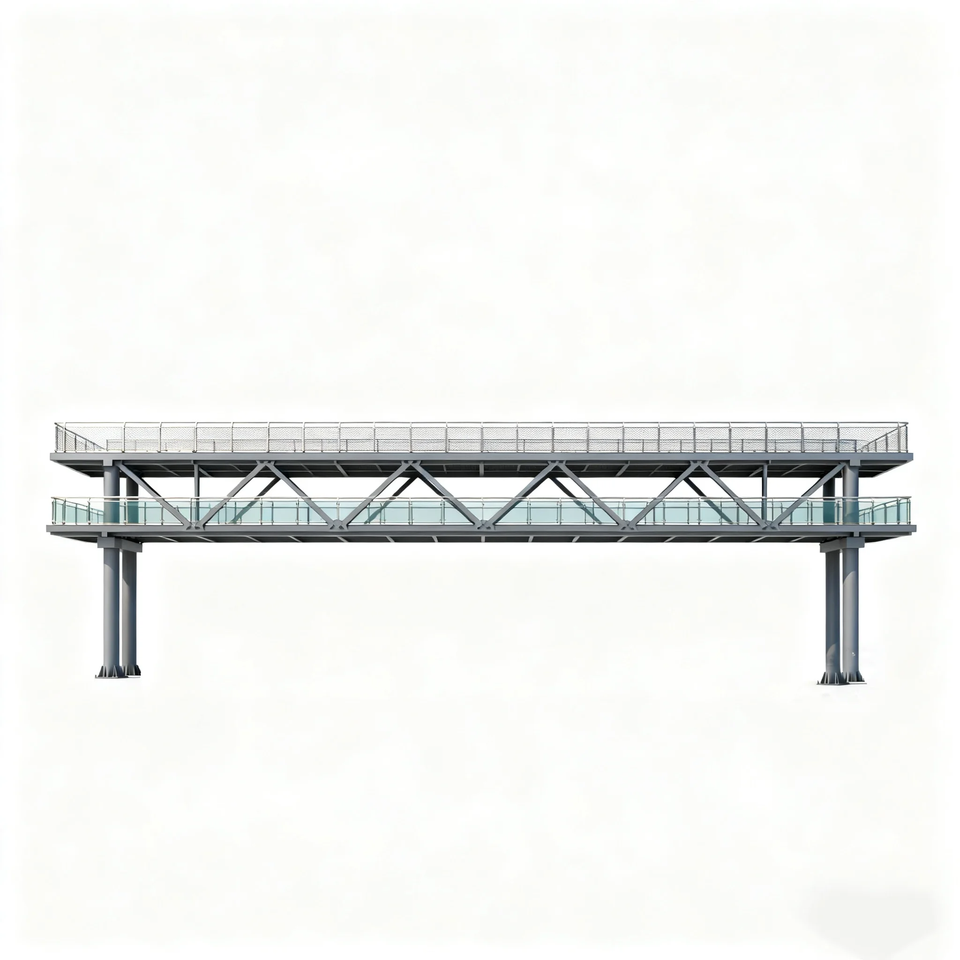 Heavy Duty Steel Girder Bridge Welded H-Beam Frame Hot Dip Galvanized ...