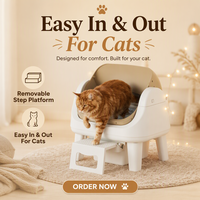 Litière pour chat en plastique auto-nettoyante à ouverture supérieure AS12, grande capacité, capteur anti-pincement, contrôle des odeurs, entretien facile, écologique