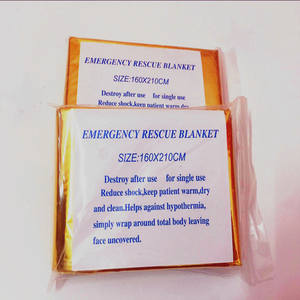 ผ้าห่มฉุกเฉิน 160x210 ซม. อลูมิเนียมสะท้อนแสง อุปกรณ์เอาตัวรอดสำหรับป้องกันภาวะหนาวจัดและการปฐมพยาบาลเบื้องต้น - Product Image 2