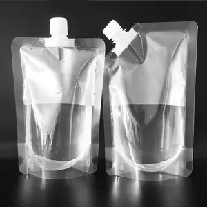 Bolsa líquida con boquilla y bolsas, caja de plástico con soporte para embalaje