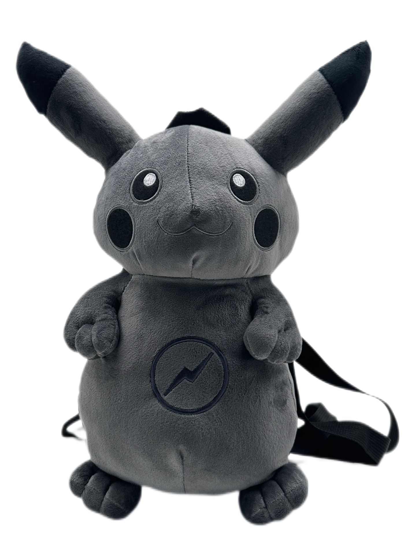 ピカチュウ(Pikachu)　ぬいぐるみ　黒(black)　Ｌサイズ フラグメント × ポケモン ピカチュウ サンダーボルト