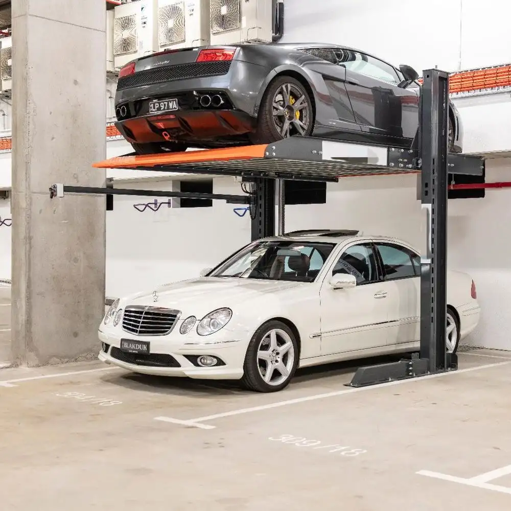 Auto Twee Post Parkeerlift Garage Voor Thuis Met Behulp Van Auto Hydro-Park Parkeersysteem 2 Post Auto Lift Lift