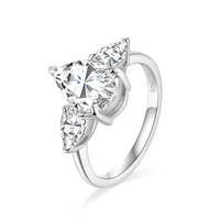 Bagues OAHLAN pour femmes en argent sterling S925 avec toutes les pierres VVS 1 de qualité D, en moissanite, pour fiançailles, mariage, anniversaire, cadeau