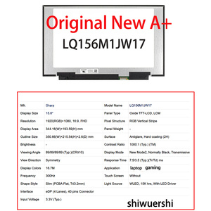 Layar LCD Laptop Slim 15.6" Grosir LQ156M1JW06 LQ156M1JW08 N156FHM-N4K LQ156M1JW16 LQ156M1JW17 LQ156M1JW18 LQ156M1JW22 - Product Image 5